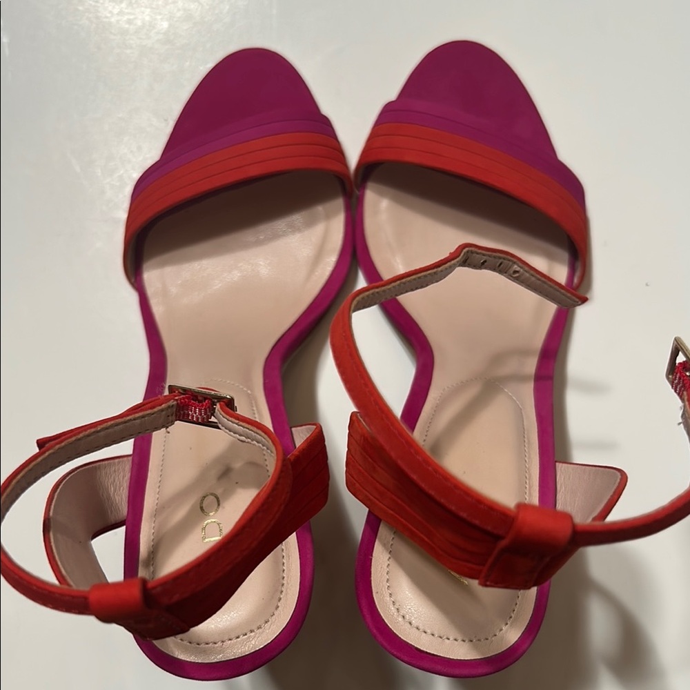 Aldo Red and Pink Stiletto Heels - Picture 7 of 11